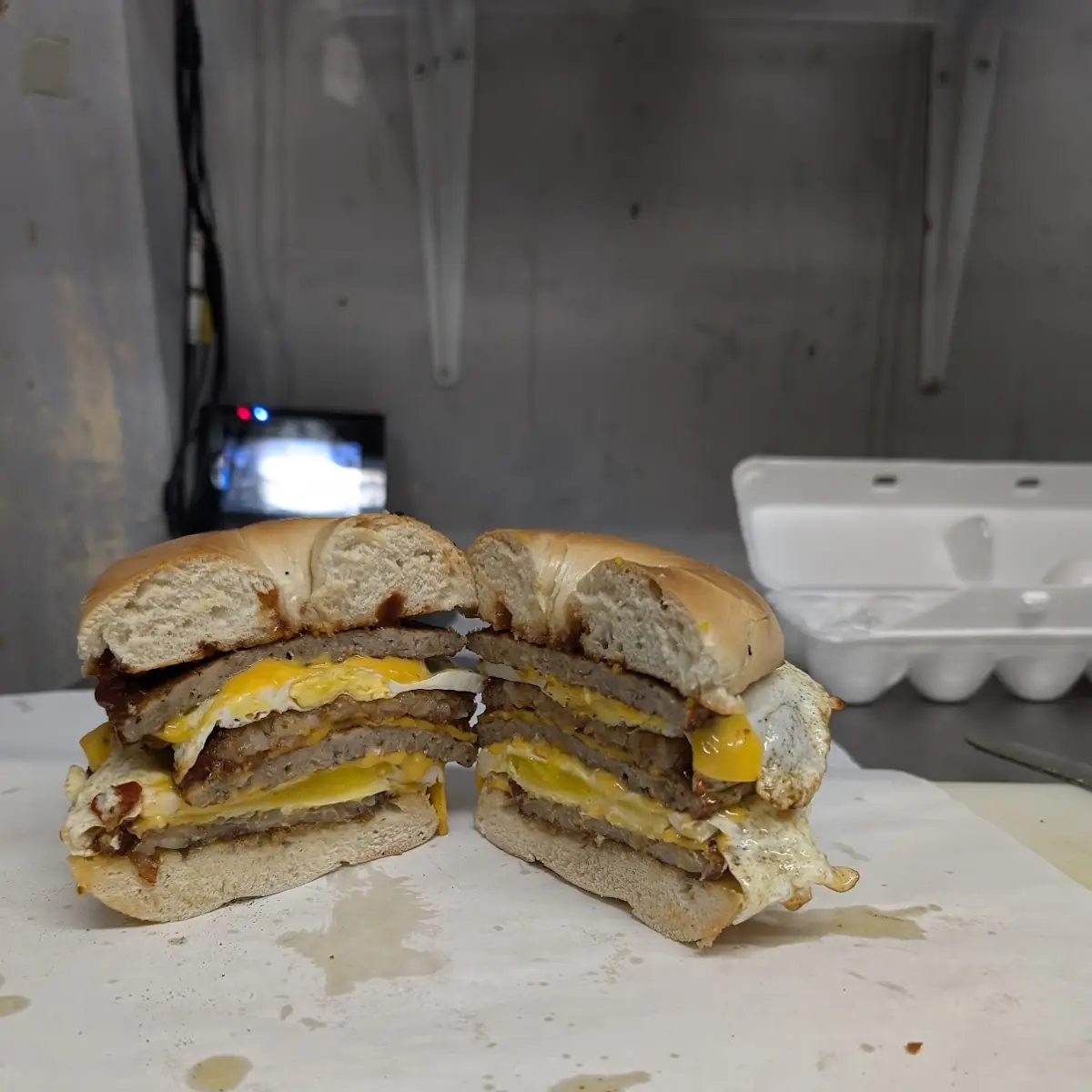 Double Sausage Doub Egg Boub Cheese Double Hash Brown Monster