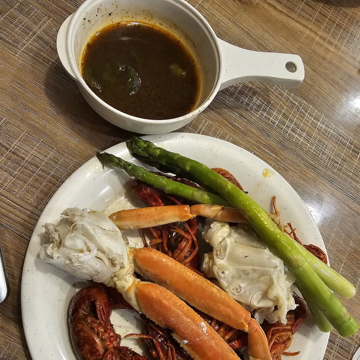 Crab Legs Crayfish Asparagus