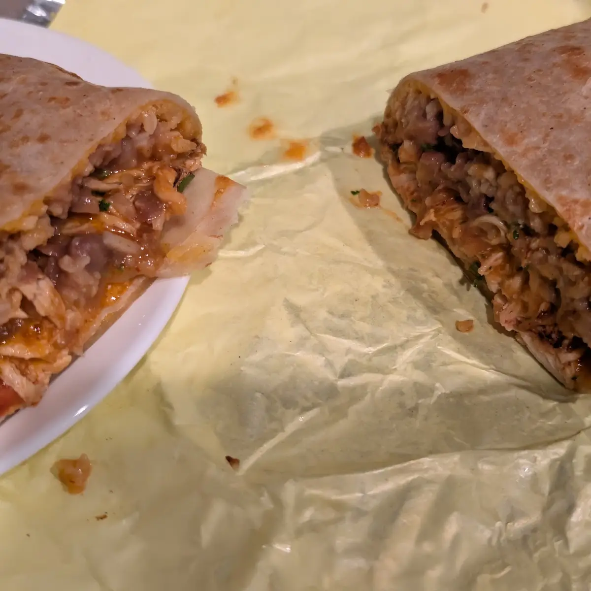 Tinga Chicken Burrito