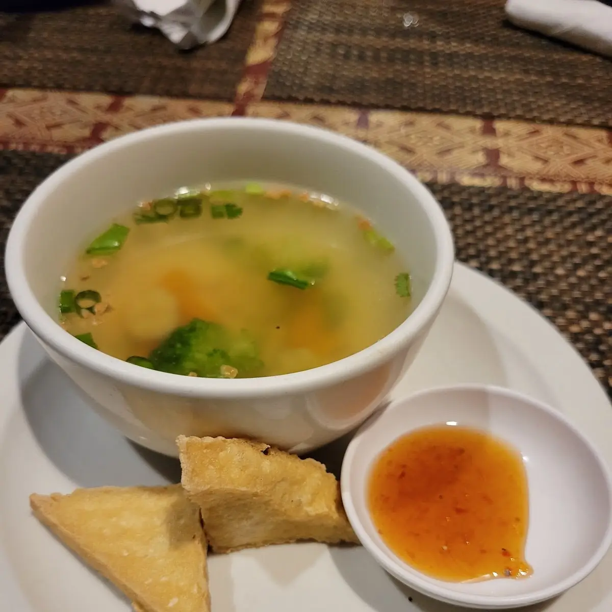 Vegetable Soup and Fried Tofu