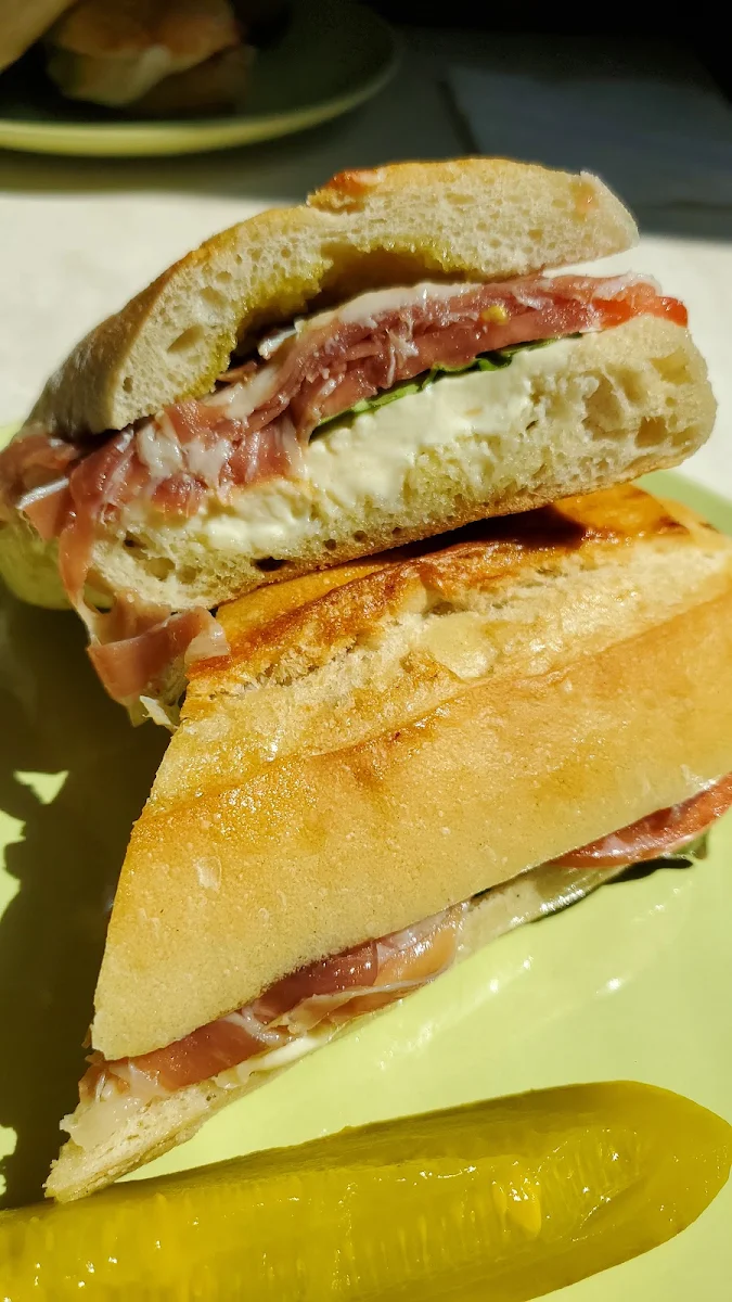 Prosciutto and Mozzarella Sandwich