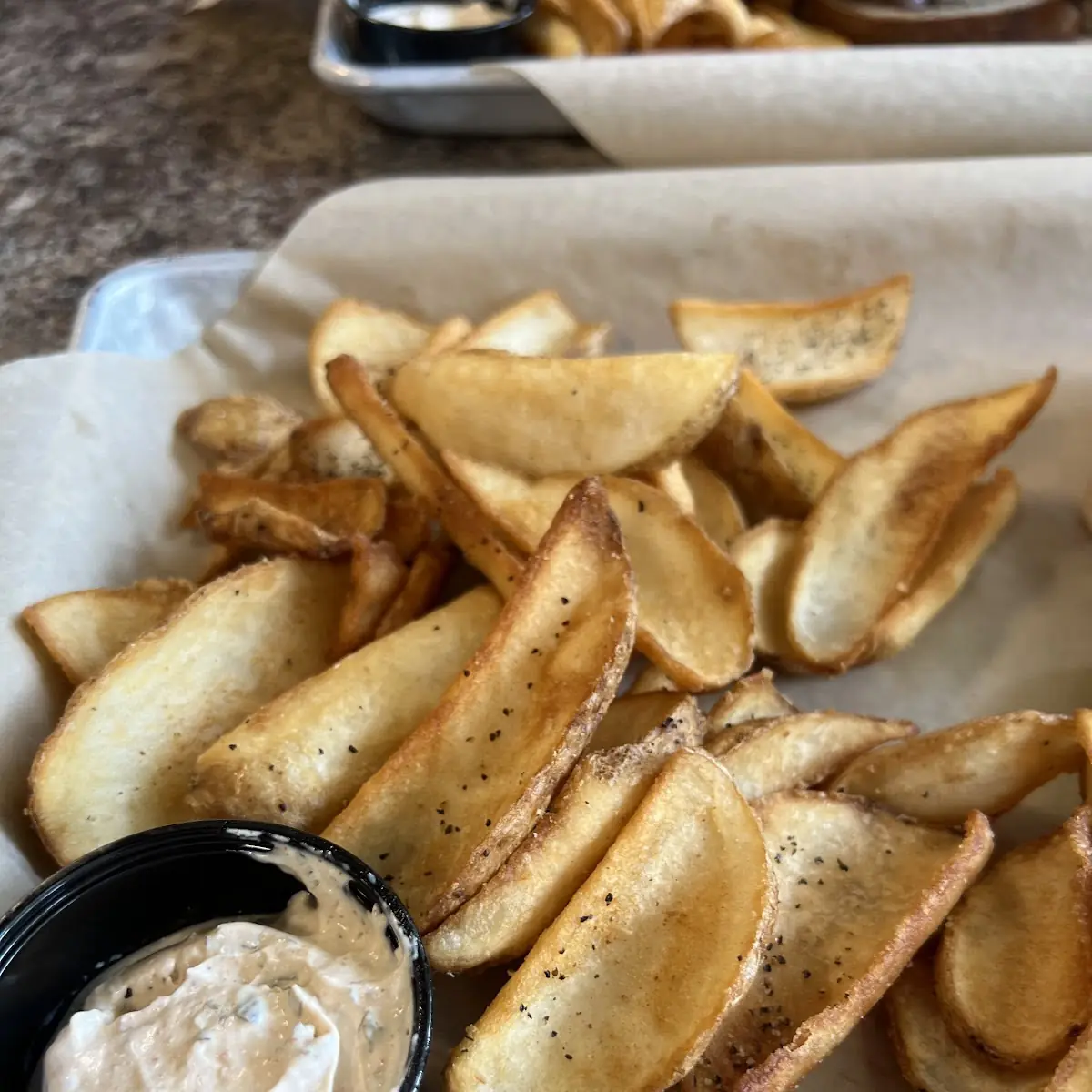 Crispy Wedges & Seasoned Sour Cream