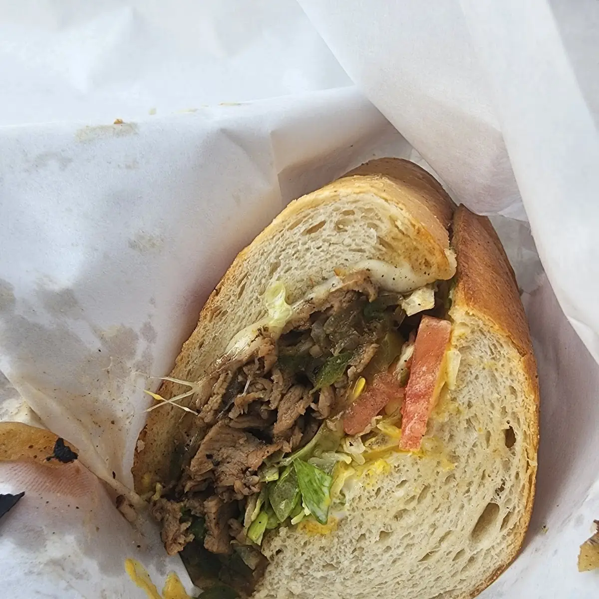 Cheesesteak Sandwich with Vegetables