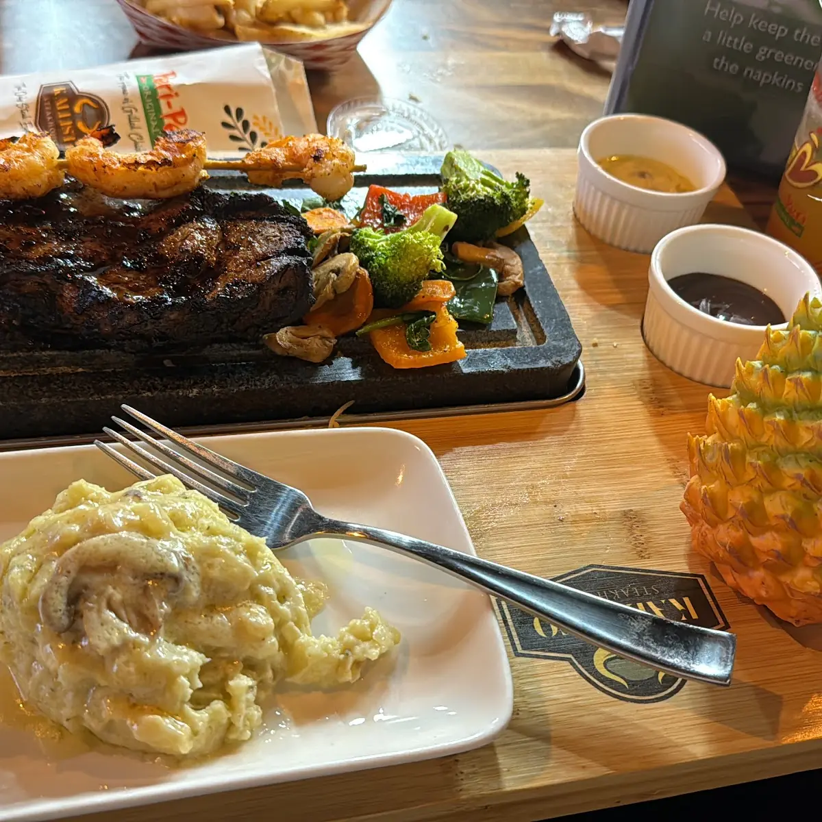 T Bone Steak with Mashed Potatoes