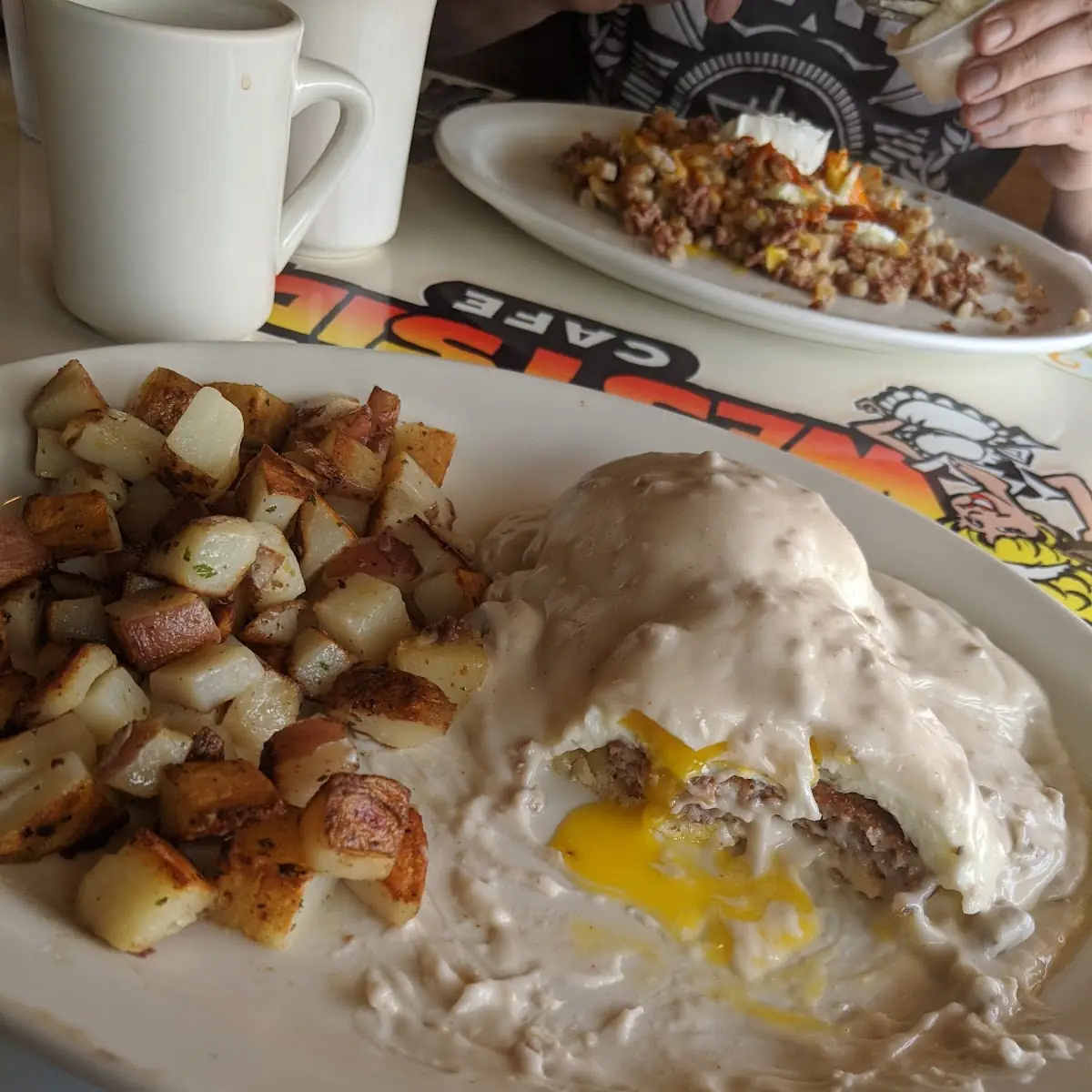 Sunny Side Up Eggs with Hash