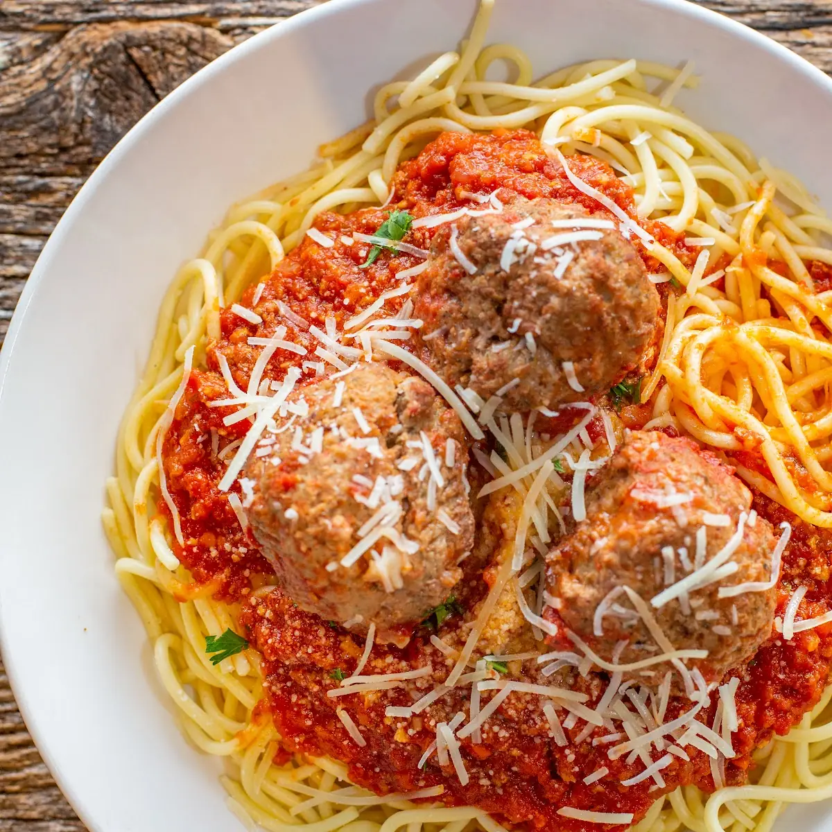 Meatballs & Marinara with Melted Mozzarella Cheese