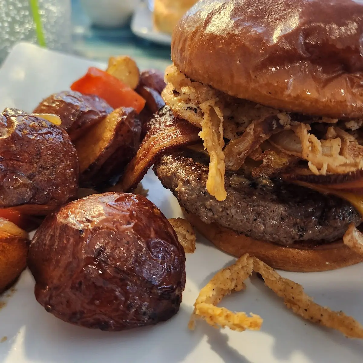 Hell in a Hand Basket Brunch Burger