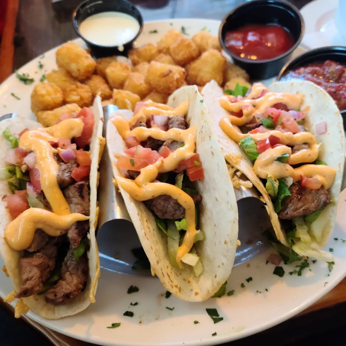 Parmesan Crusted Steak Tacos