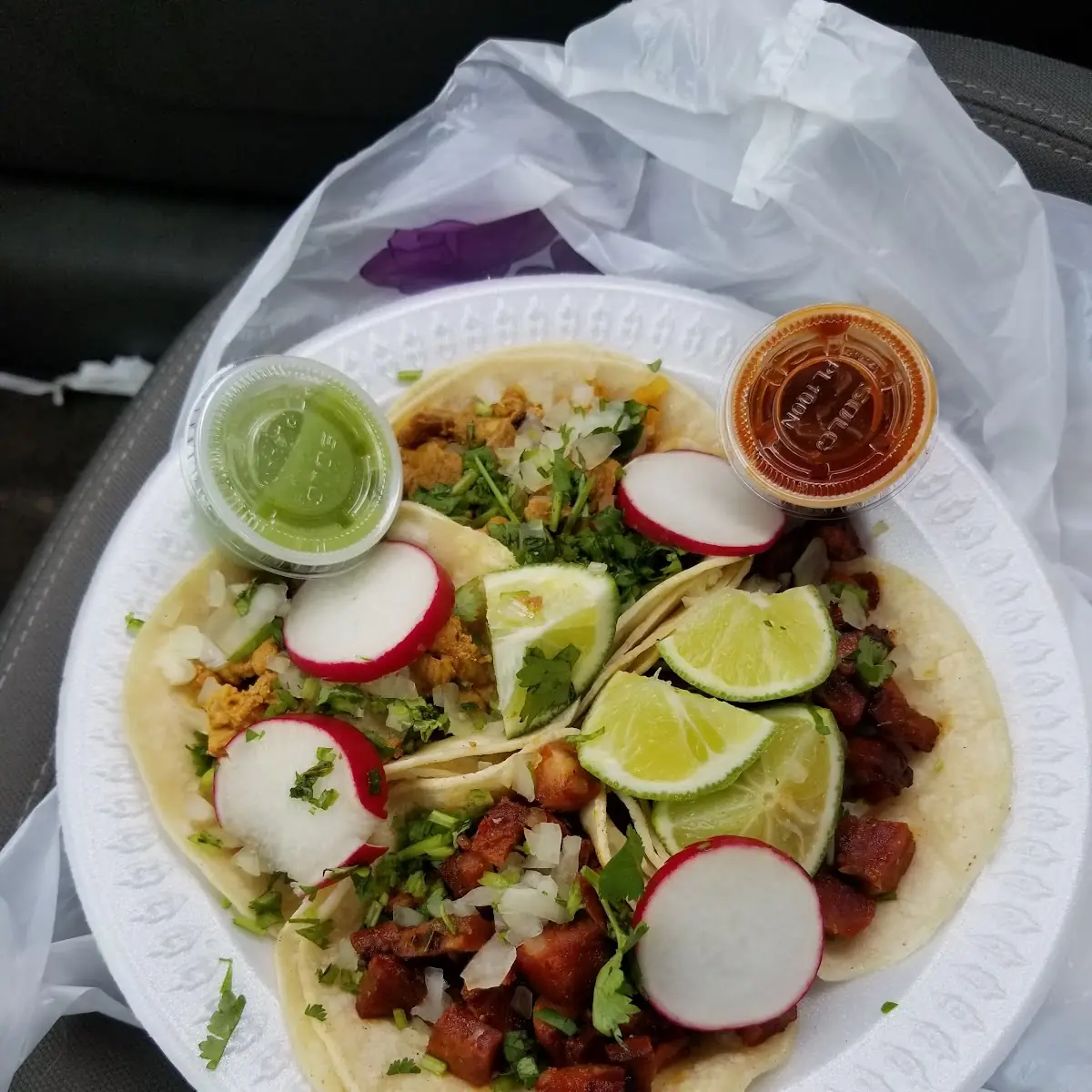 Al Pastor Taco and Chorizo Taco