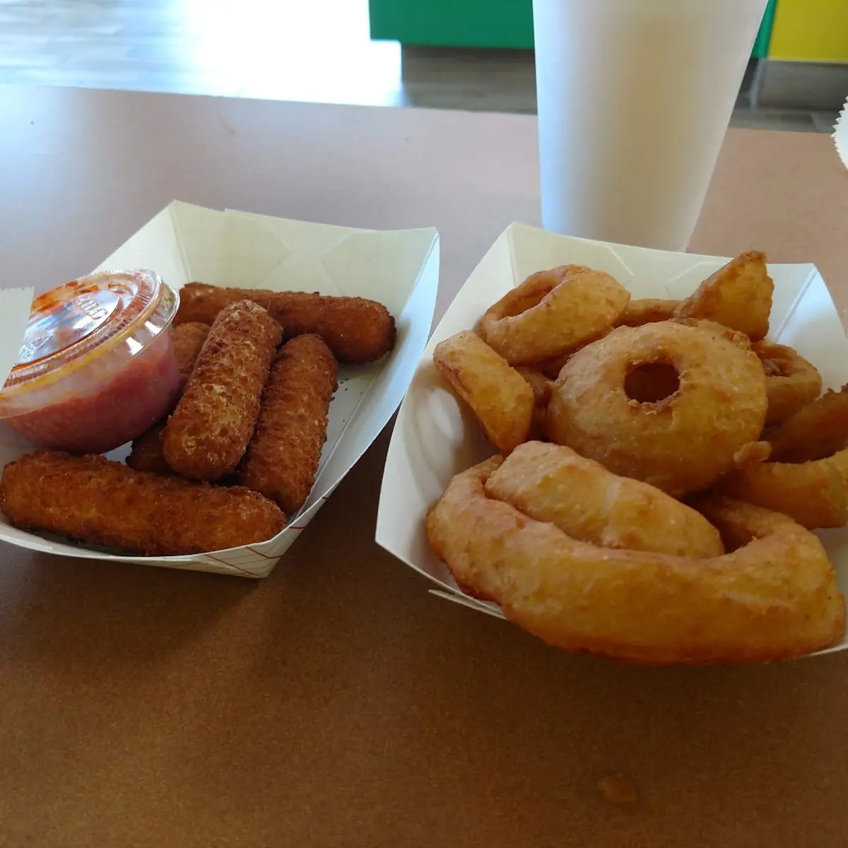 Cheese Sticks and Onion Rings