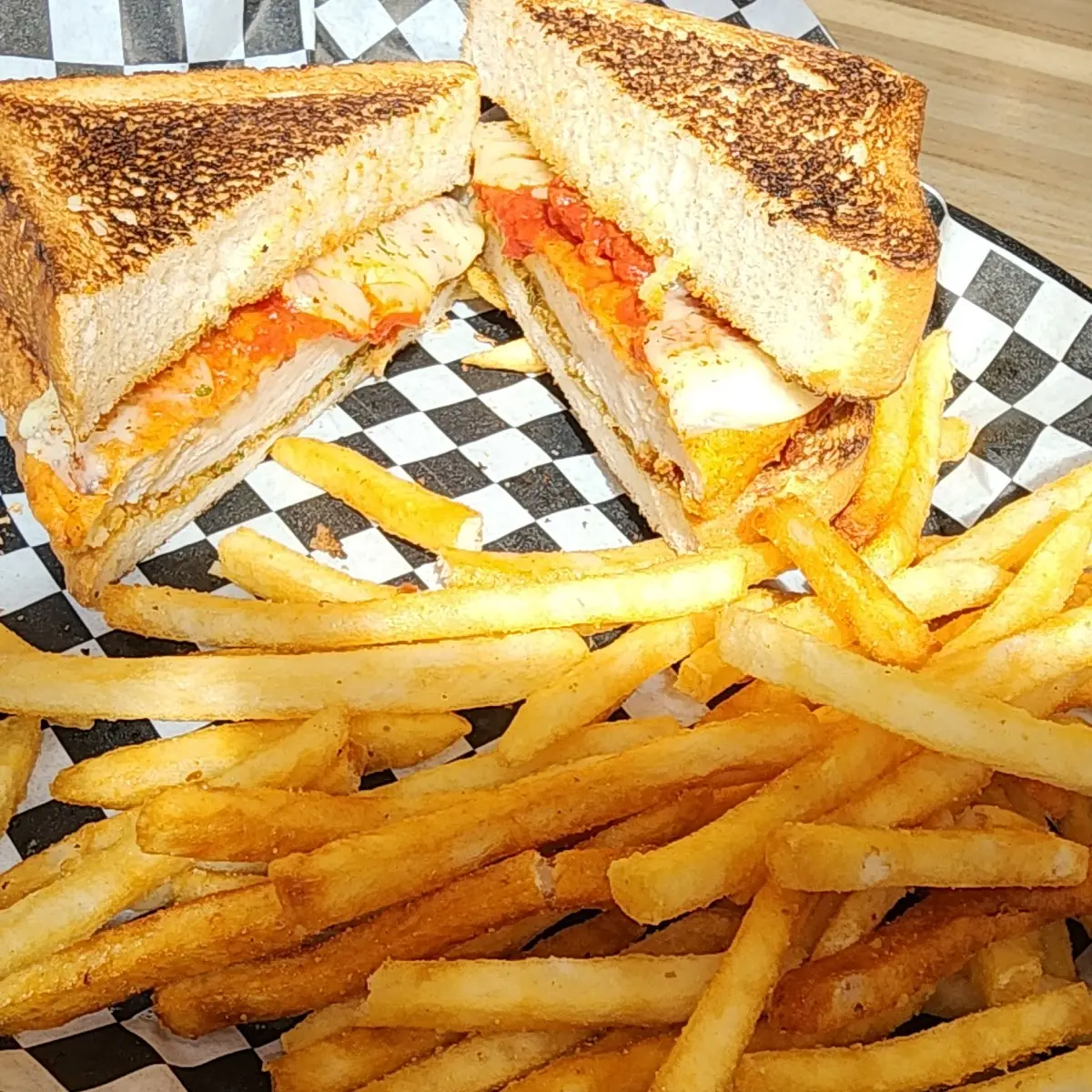 Chicken Parm Sandwich on Texas Toast