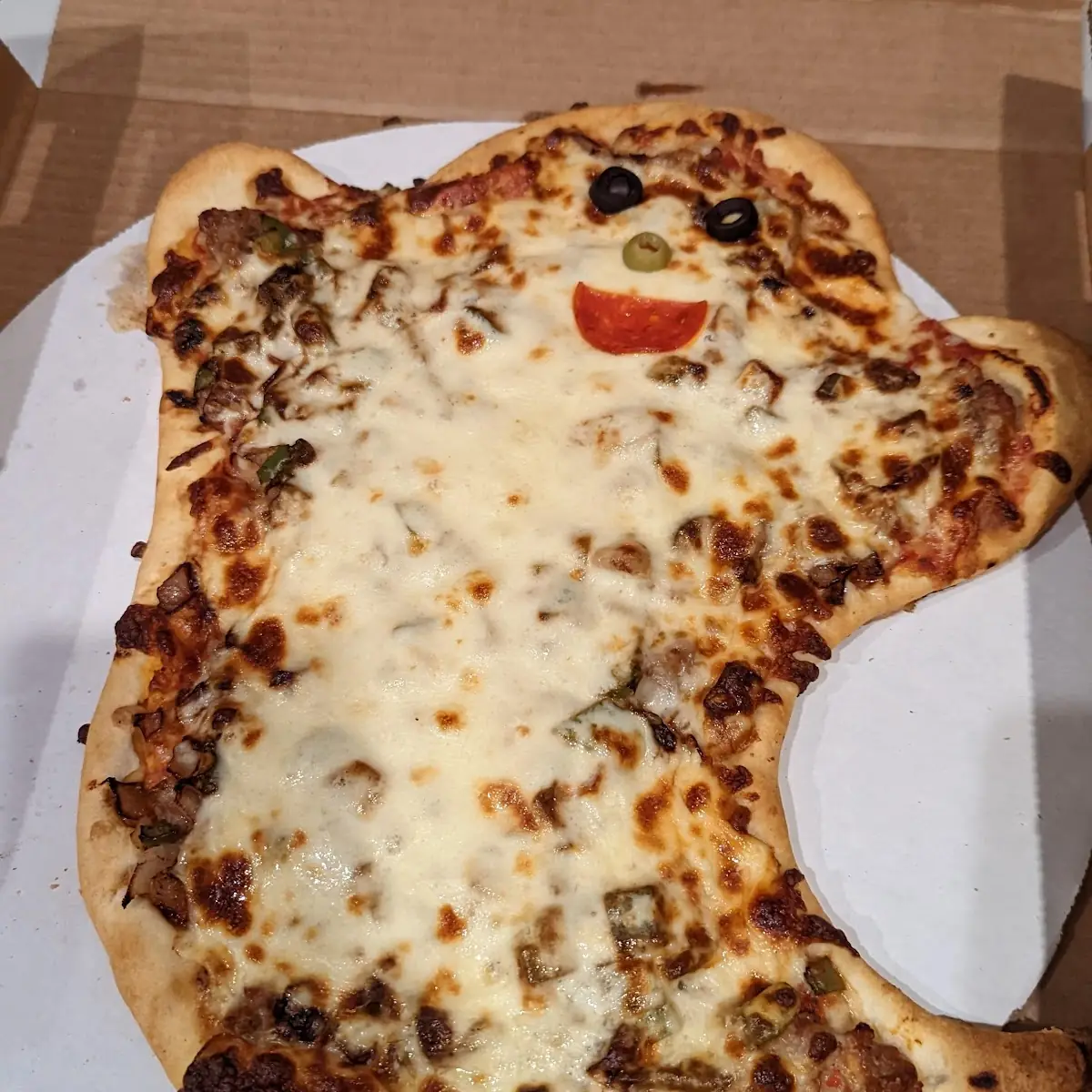 Ghost Shaped Thin Crust Pizza