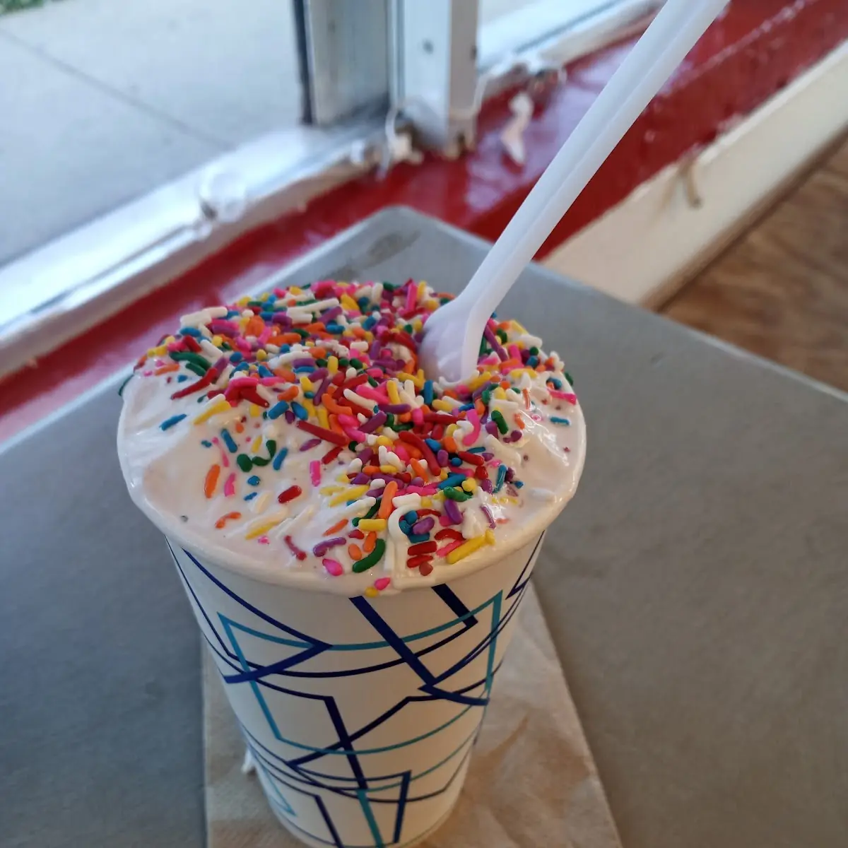 Strawberry Cheesecake Cyclone Add Sprinkles