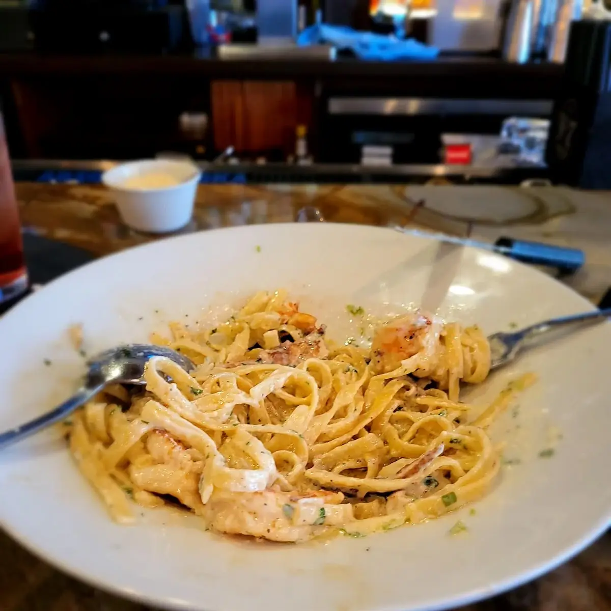 Chicken and Shrimp Alfredo