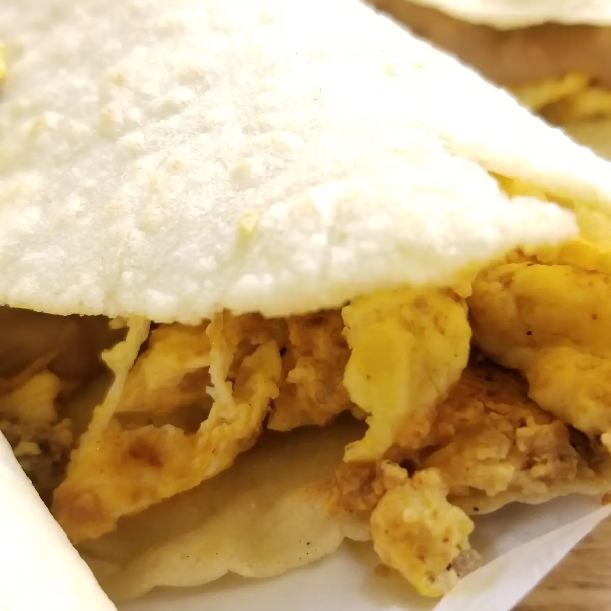 Breakfast Tacos Con Chorizo Eggs and Beans