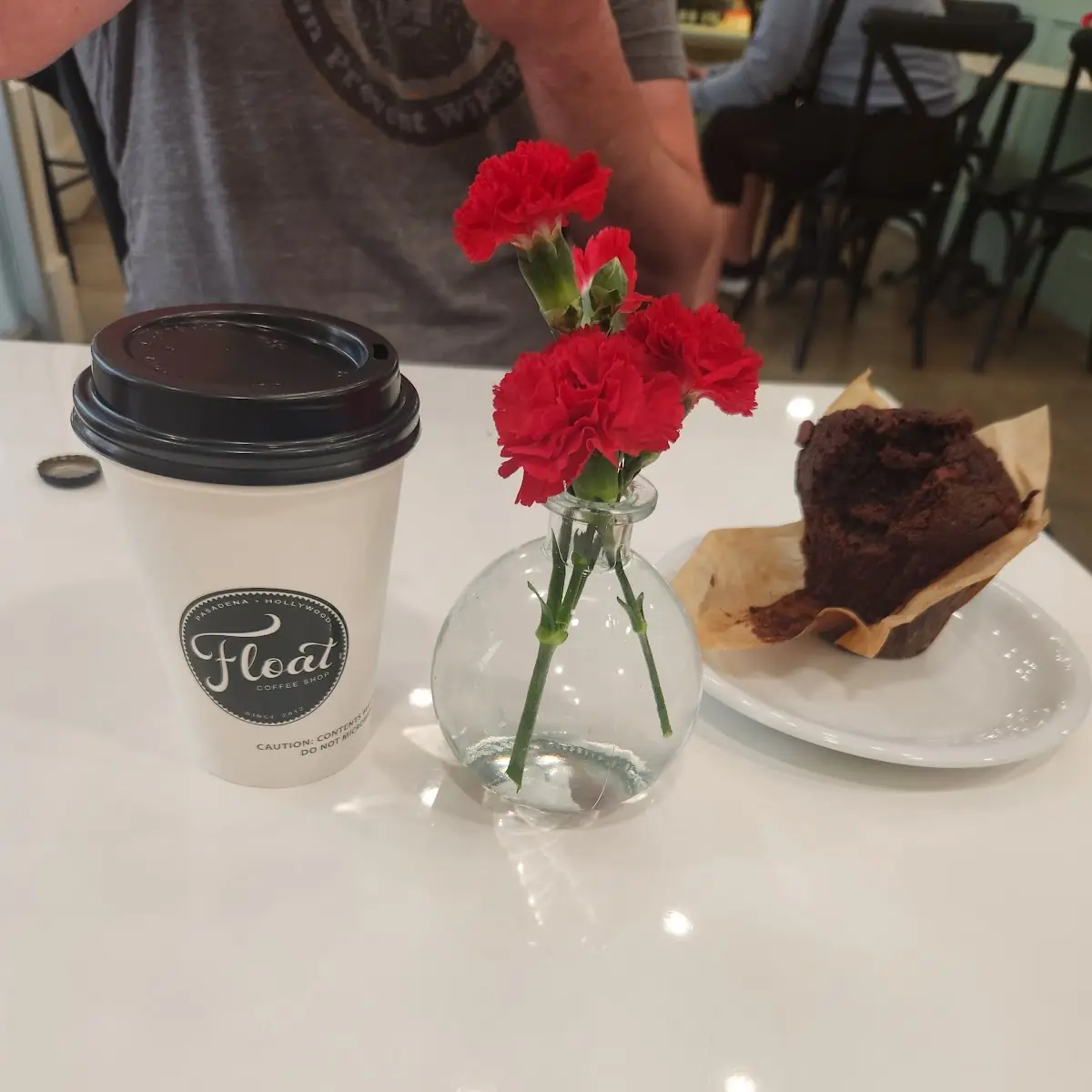 Chocolate Chip Muffin and Americano