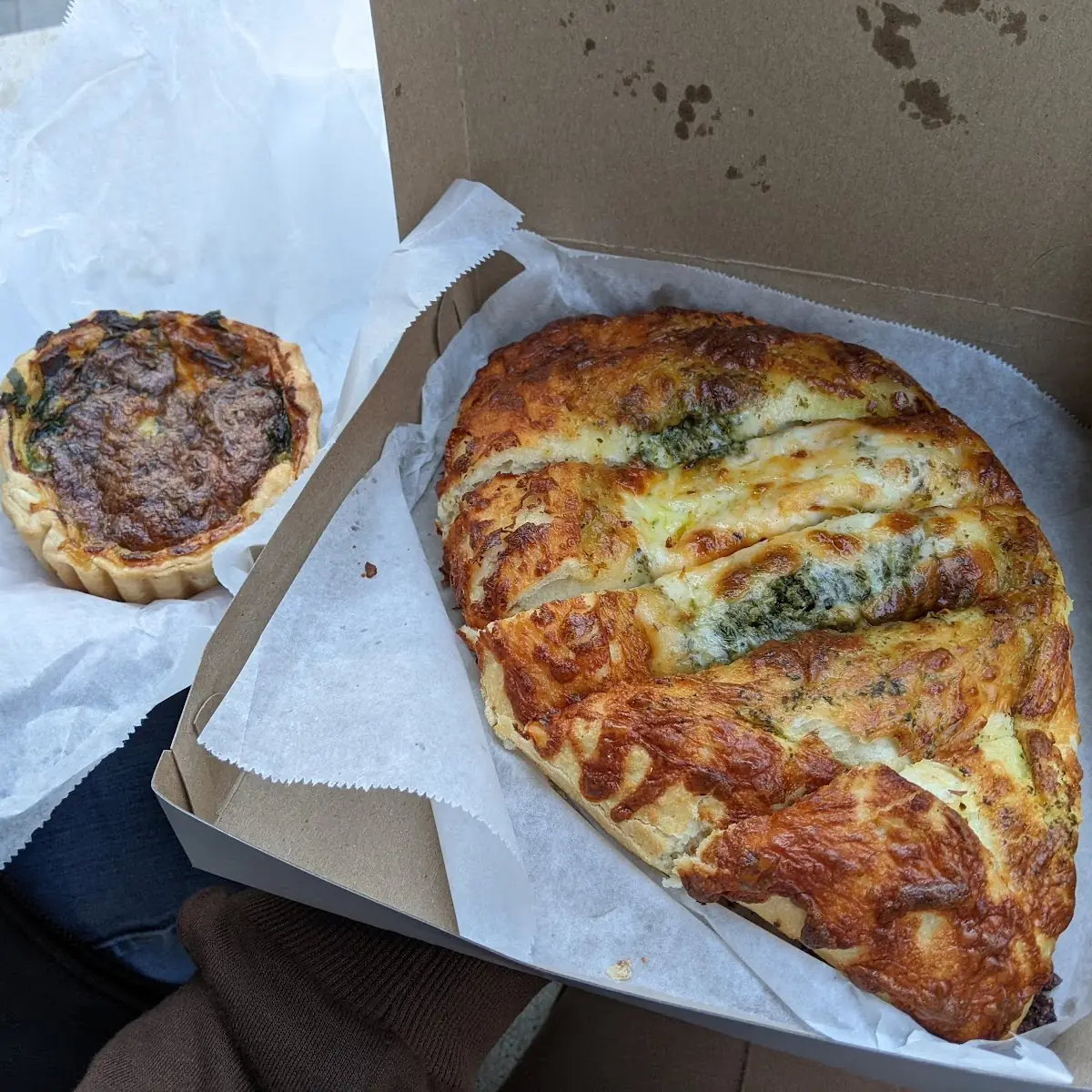Pesto Cheese Bread and Veggie Quiche
