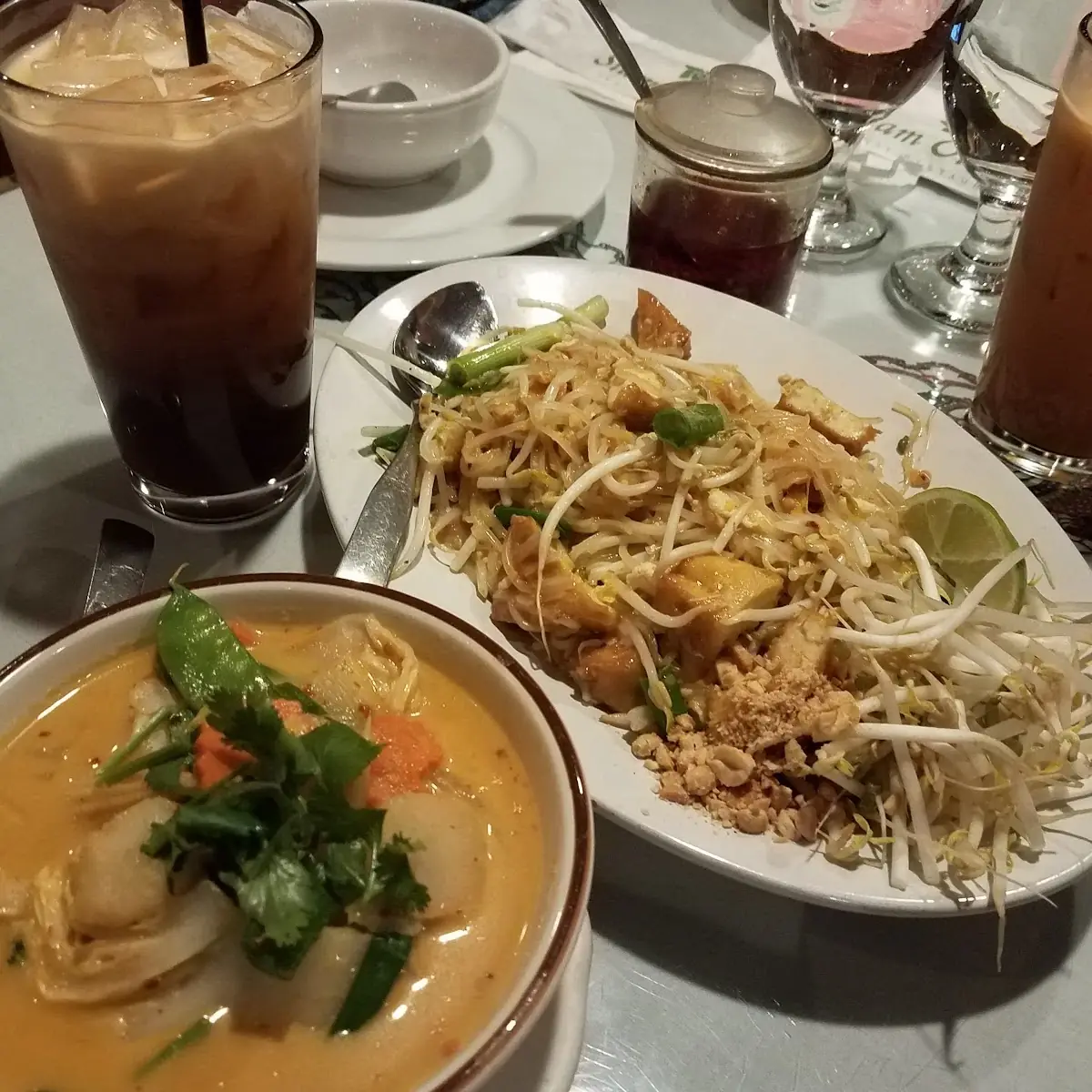 Tom Ka Soups Pad Thai Thai Tea