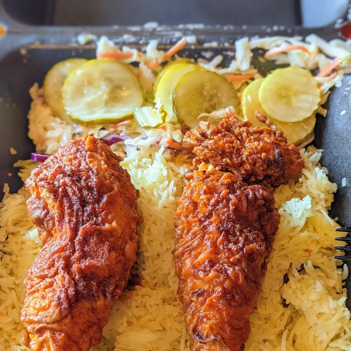 Fried Chicken over Rice