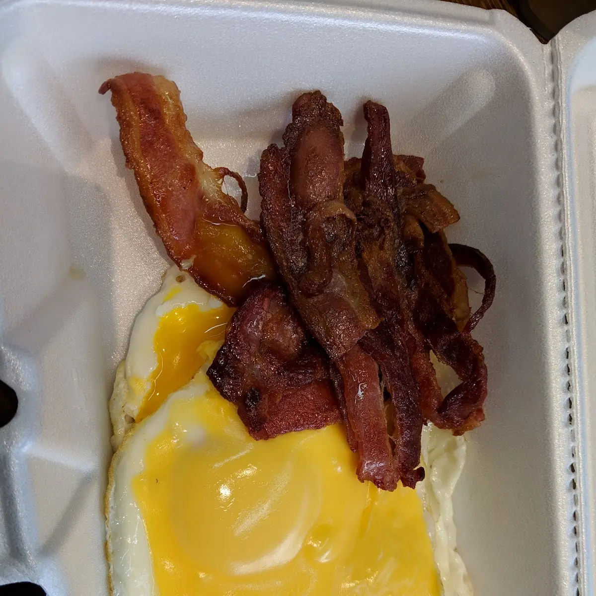 Bacon Sausage Egg Sandwich