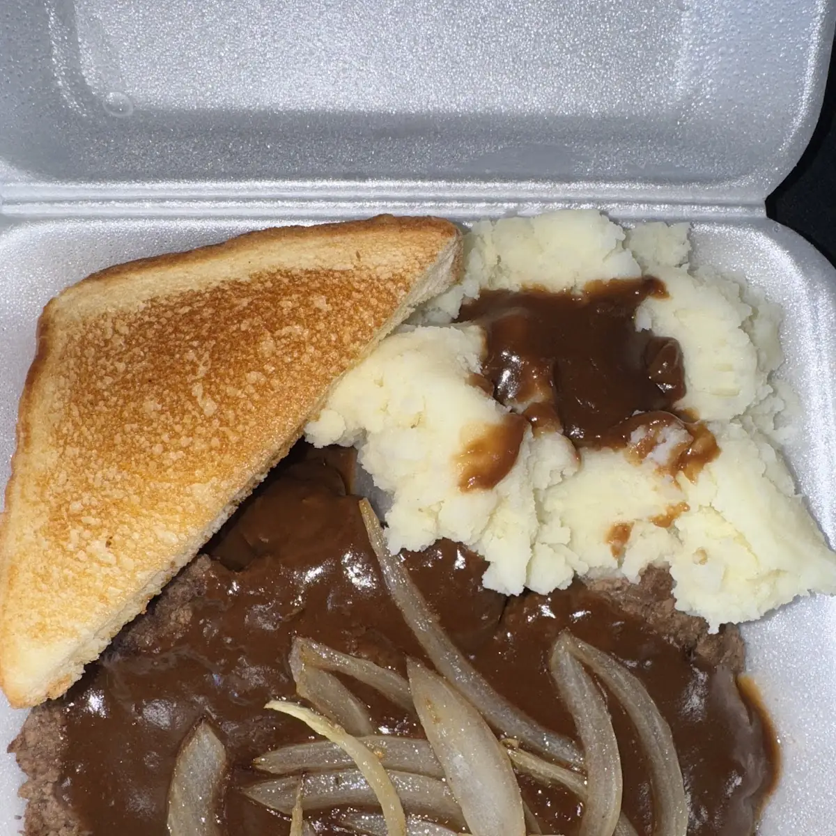 Hamburger Steak w Grill Onions