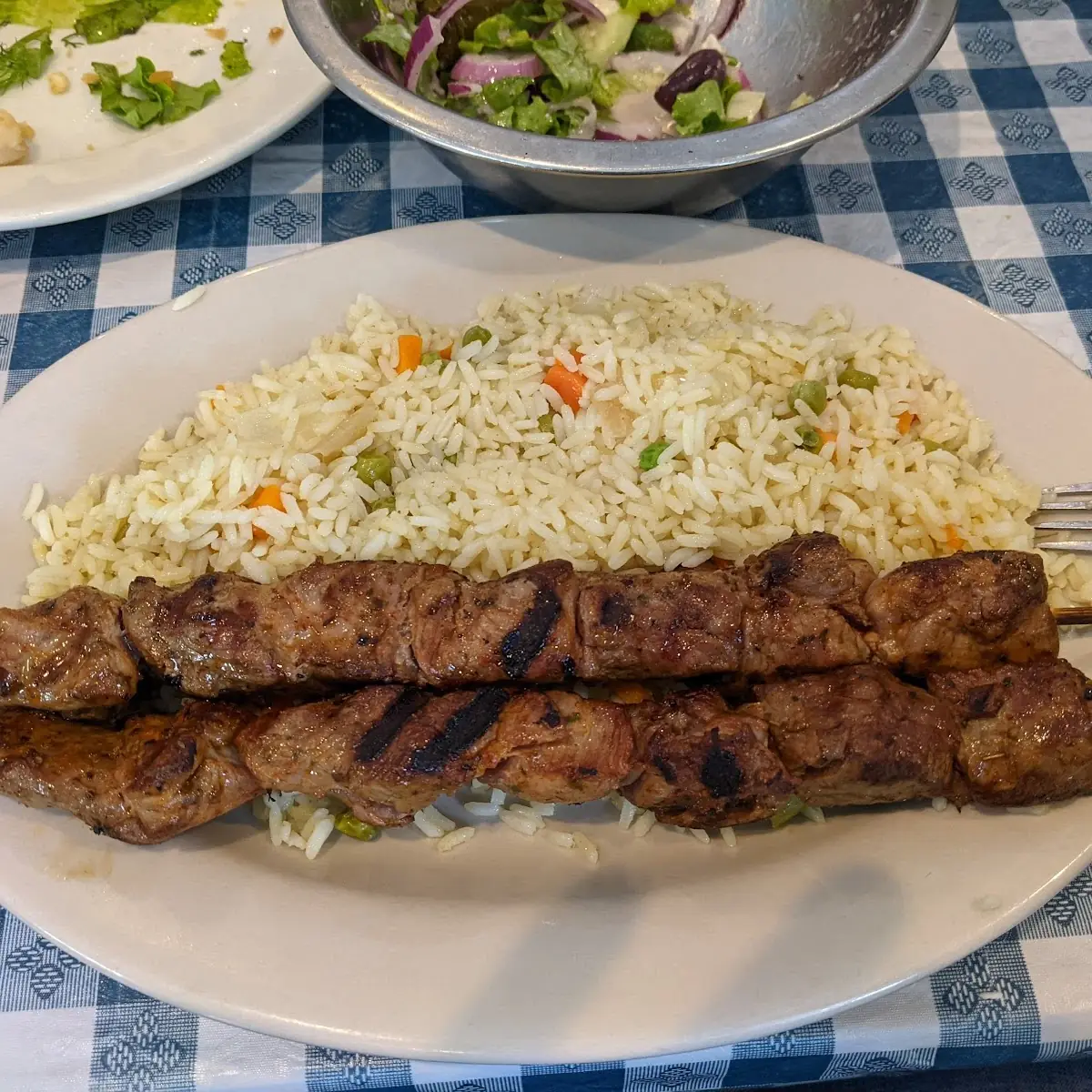 Lamb Souvlaki Platter