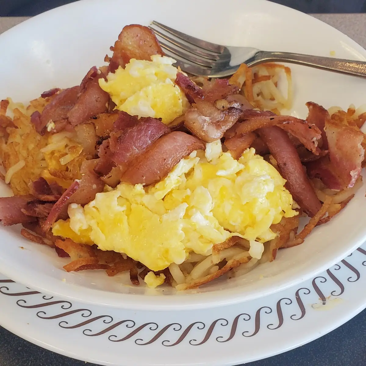 Bacon Egg & Cheese Hashbrown Bowl