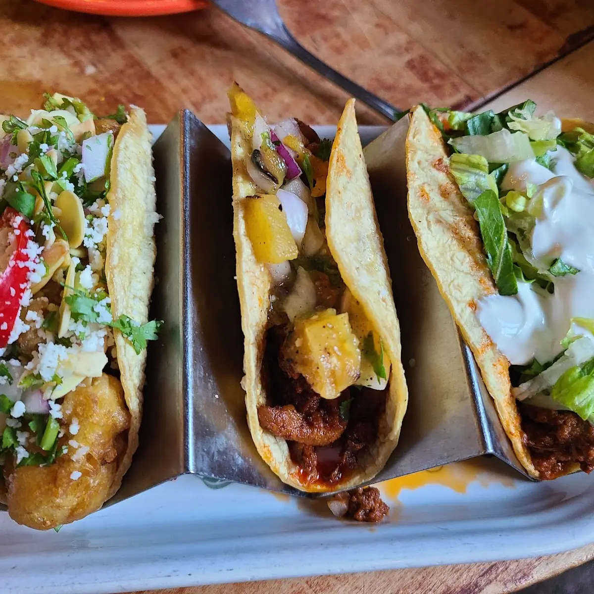 Fish Shrimp Al Pastor Tacos