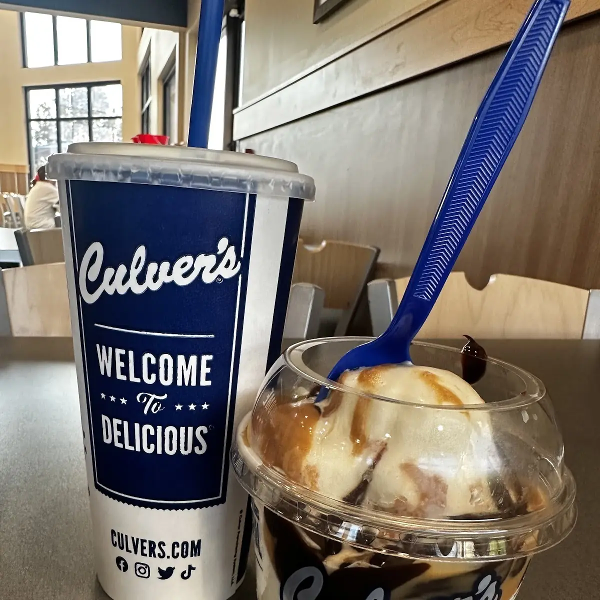 Hot Fudge Sundae with Drizzled Peanut Butter
