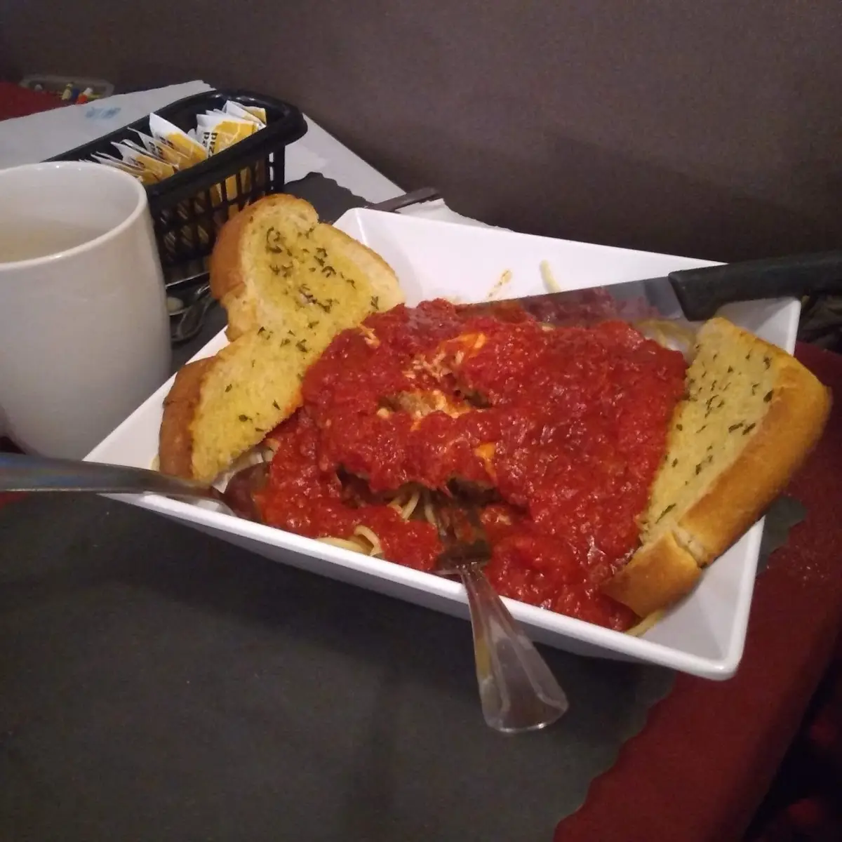 Chicken Parmesan and Spaghetti