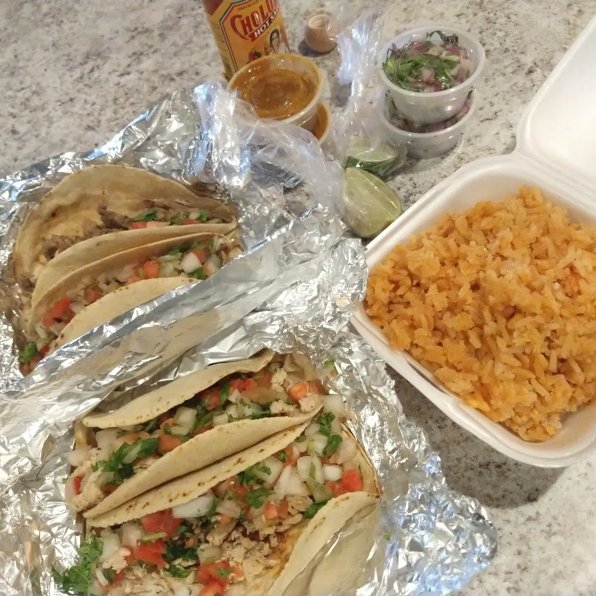 Mexican Chicken Tacos with Rice