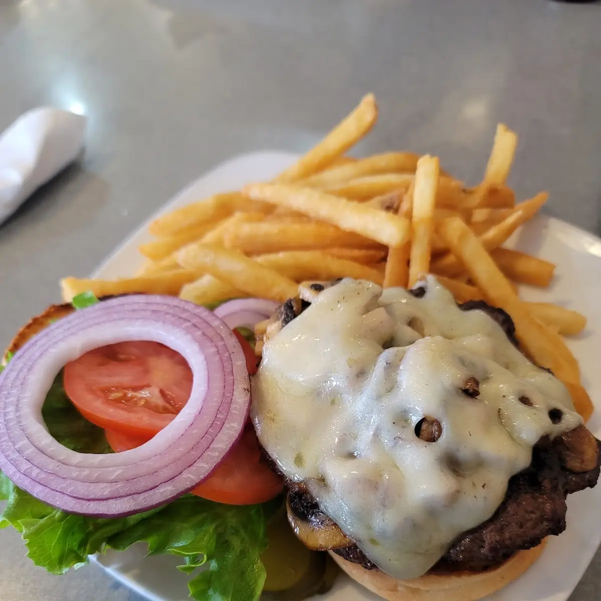 Mushroom Swiss Burger