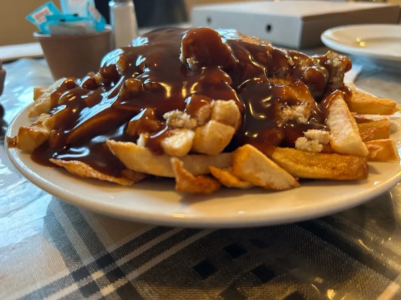French Fries with Gravy Dressing, Harbour View Take Out