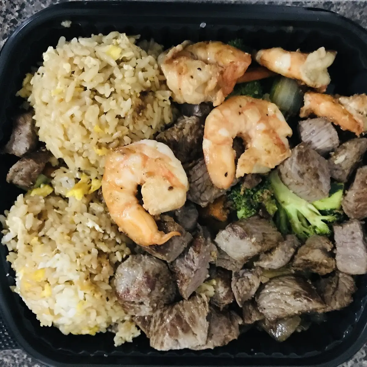 Steak & Shrimp with Fried Rice