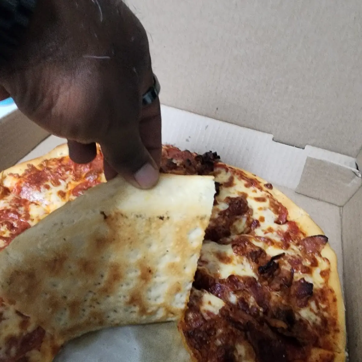 Bottom of Pepperoni Pizza