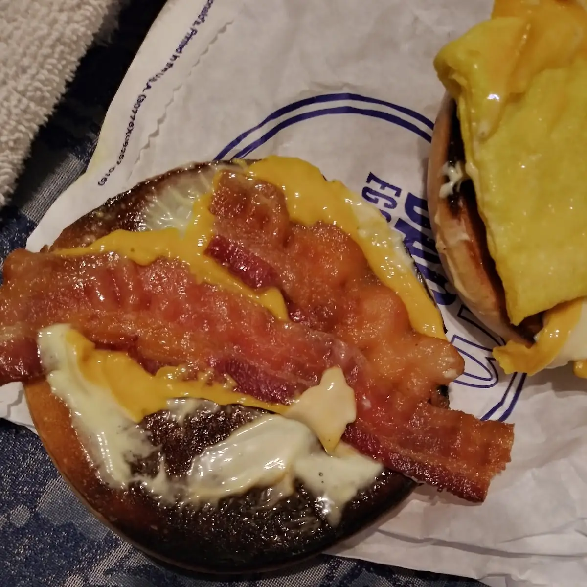 Bacon Egg and Cheese Bagel Sandwich