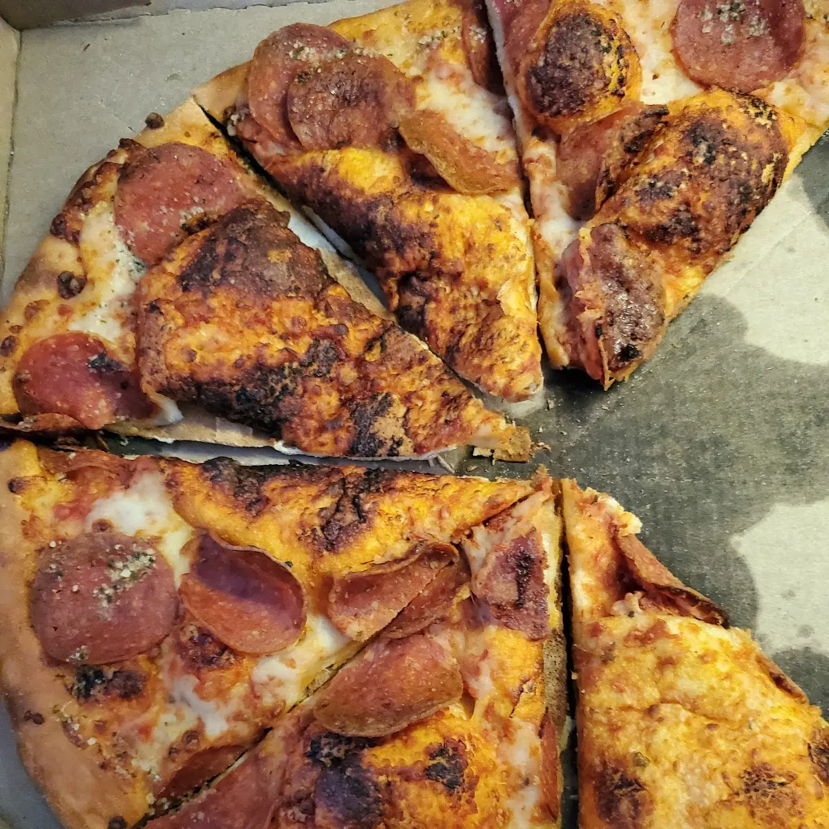 Burnt Pepperoni Pizza