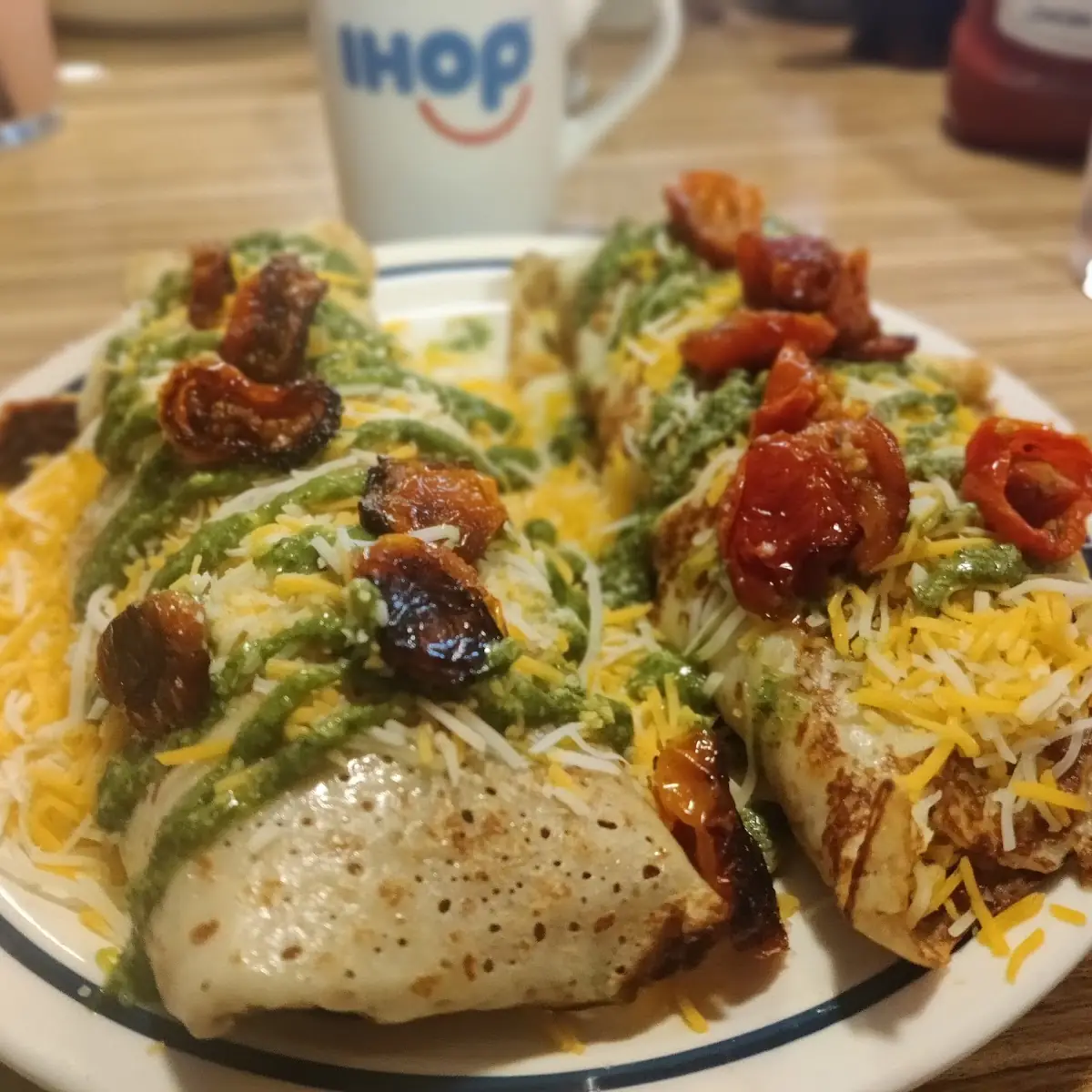 Pesto Chicken Crepes