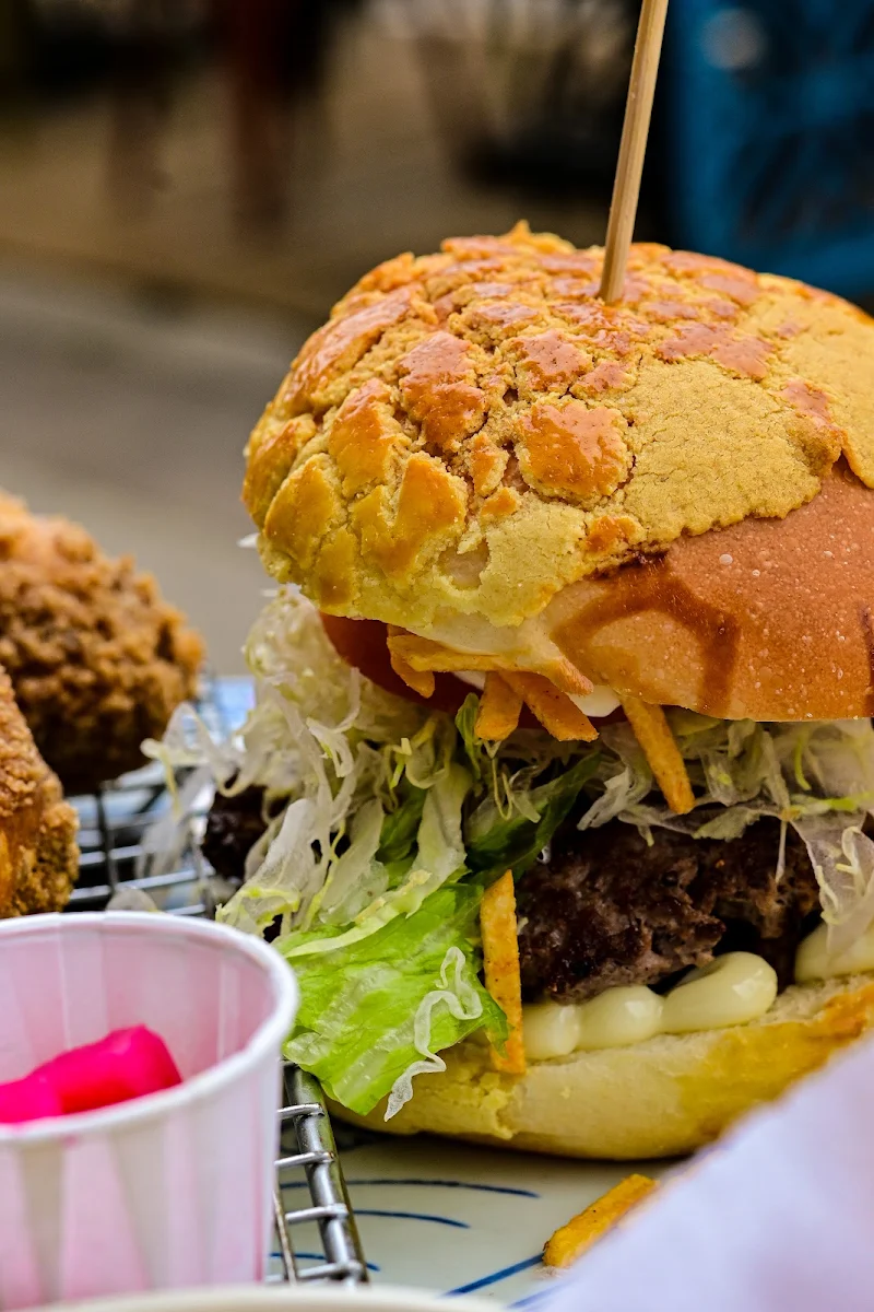 Chinese Pineapple Bun Burger