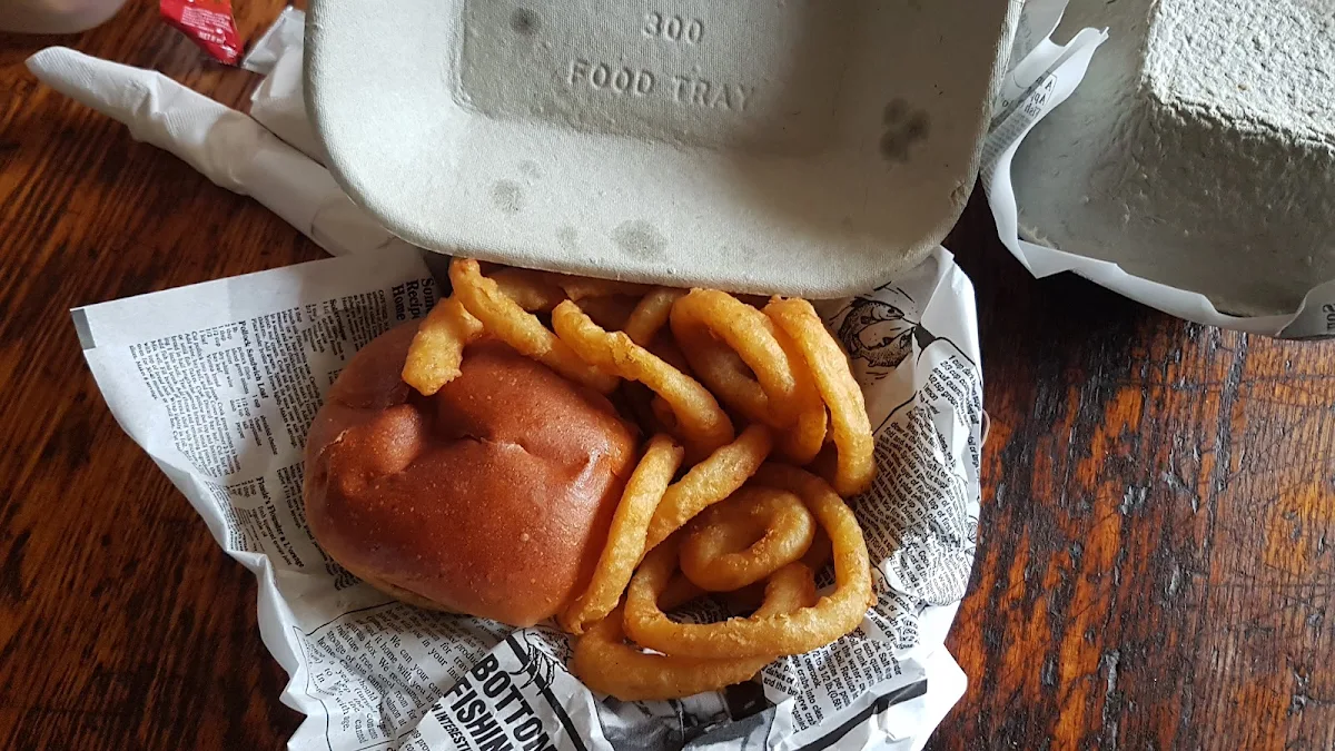 Cheeseburger and Onion Rings