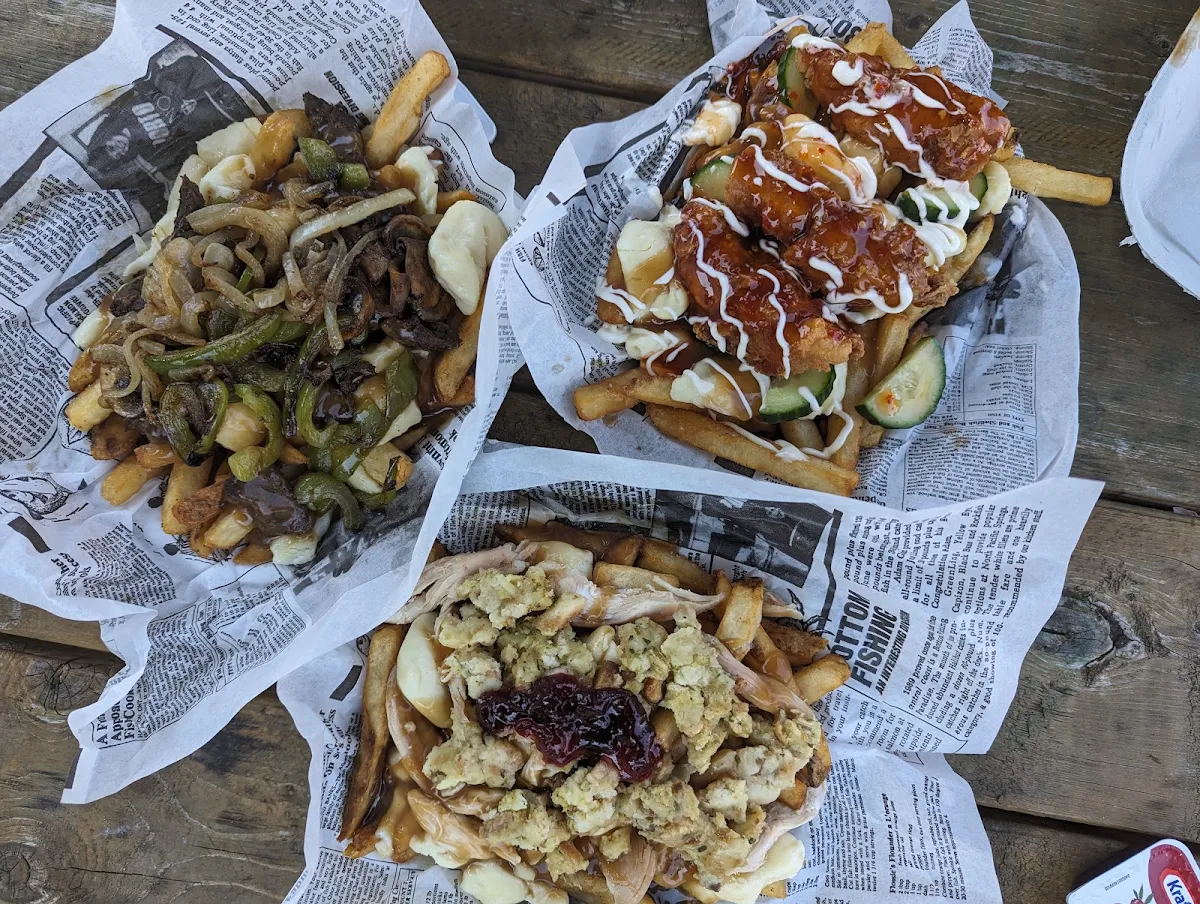Chicken Dinner Poutine Philly Cheese Steak Poutine Thai Chicken Poutine