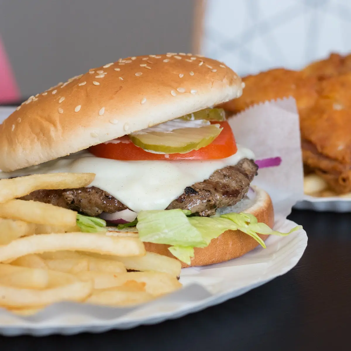 Cheese Burger with Fries