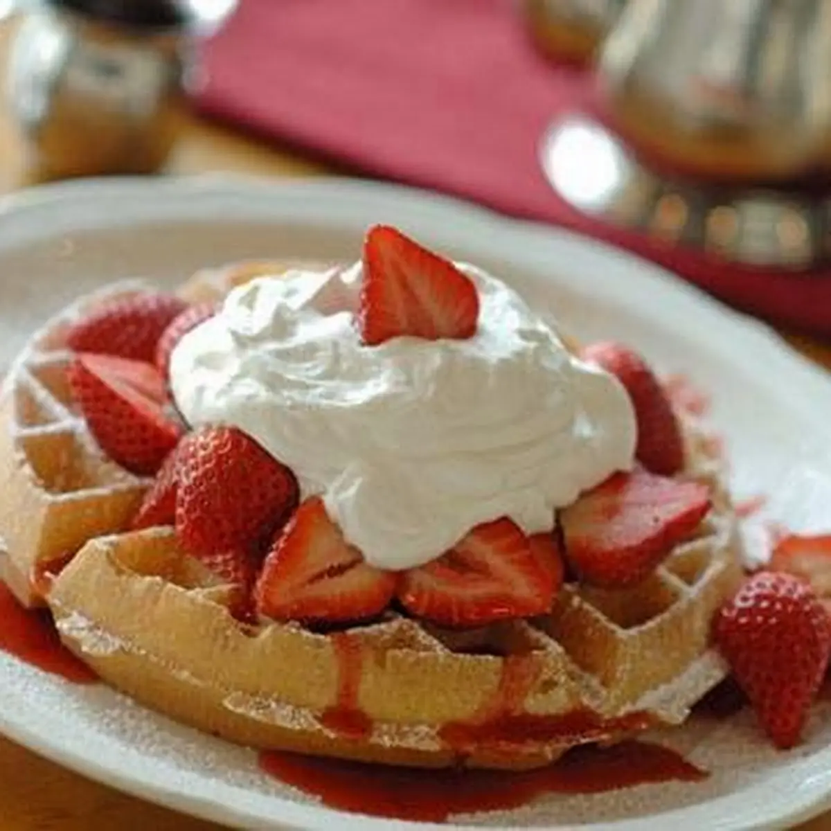 Fresh Strawberry Belgian Waffle
