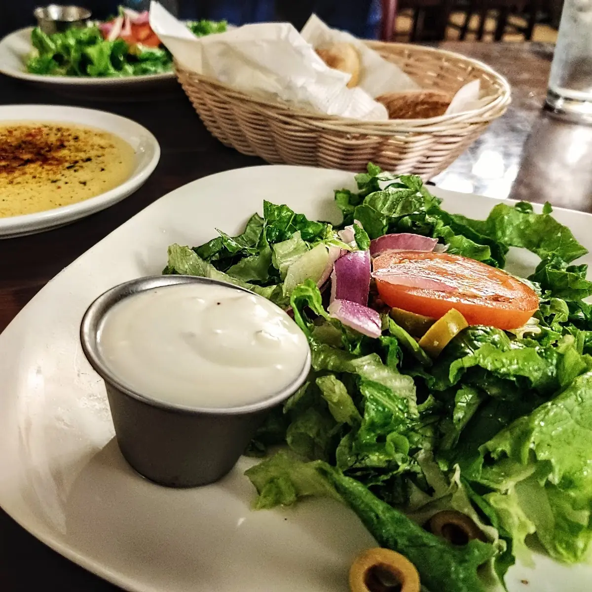 Side Salad & Fresh Bread