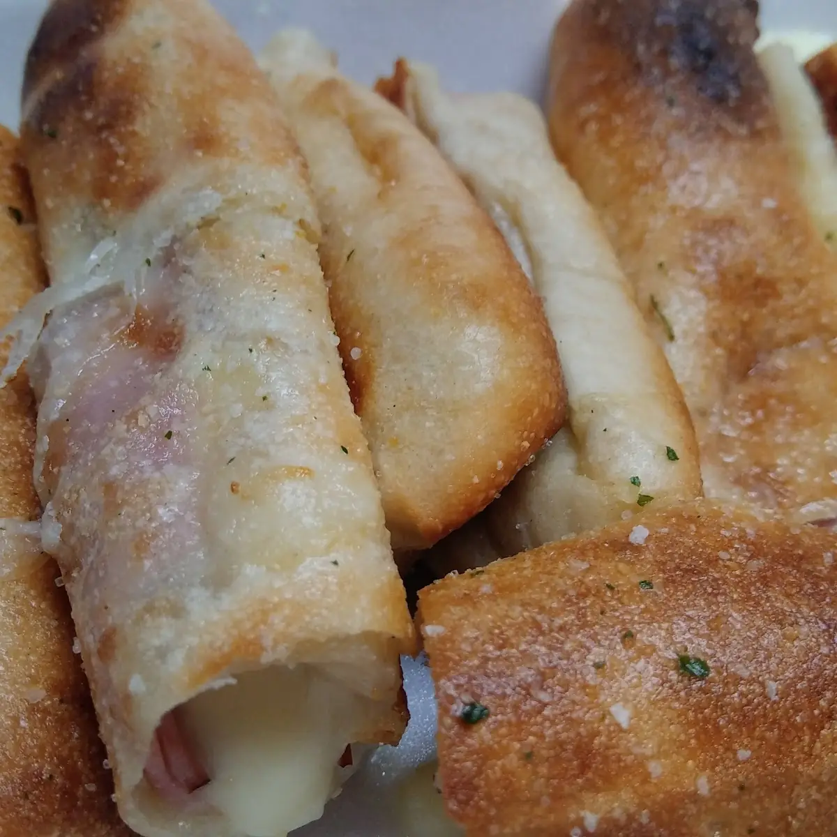 Bread Sticks with Cheese and Ham