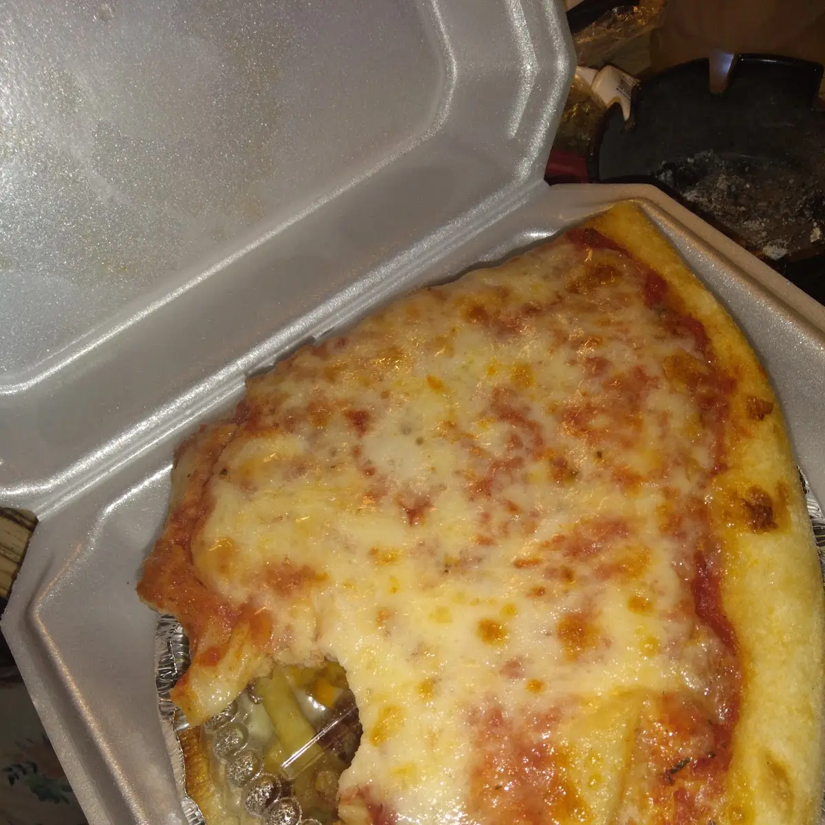White Veggie Pizza Slice