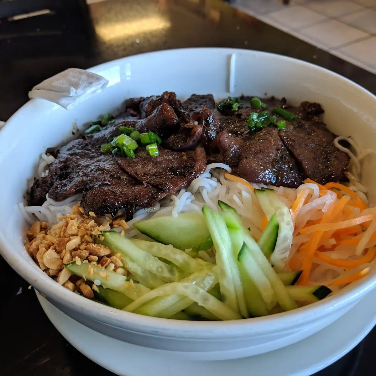 Grilled Beef & Egg Rolls with Rice Vermicelli