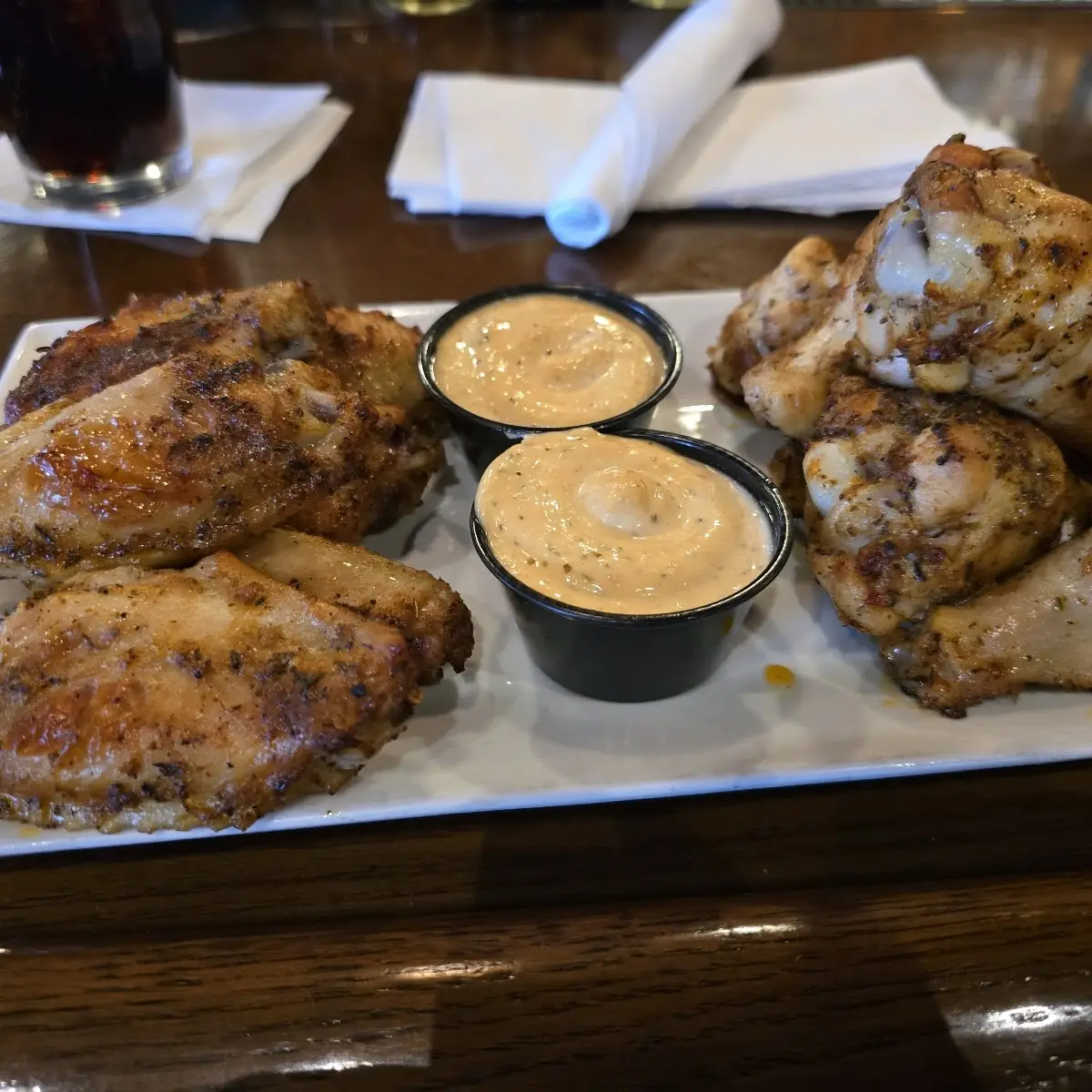 Coal Fired Wings with Dip