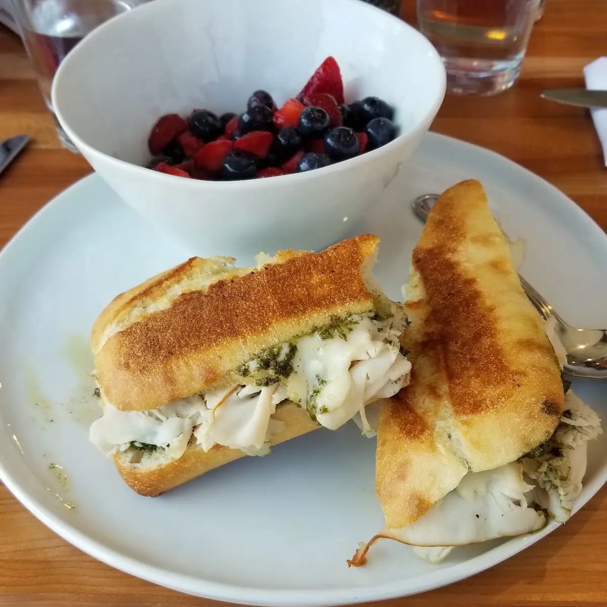Turkey Pesto with Mixed Berries and Honey