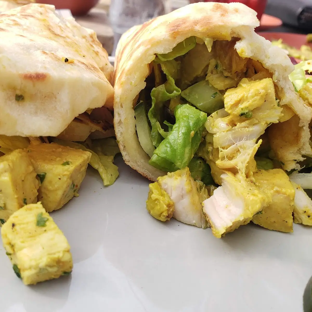 Curried Chicken Pita